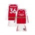 Camisola Arsenal Martin Zubimendi 36 Criança Equipamento Primeiro 2025-2026 Manga Curta
